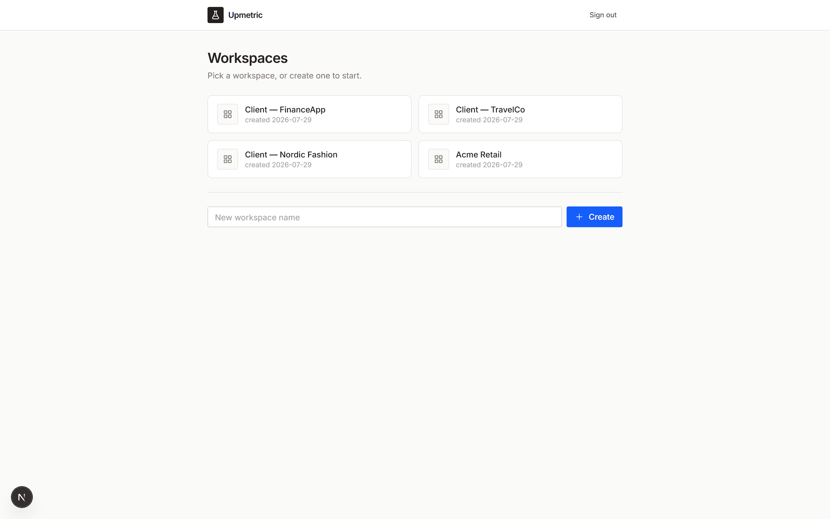 A separate Converise workspace for each client